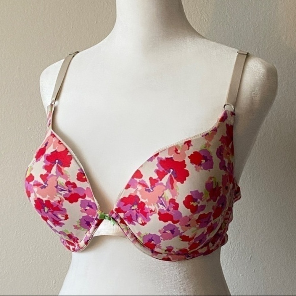 Lily of France Floral Print Push Up Bra
